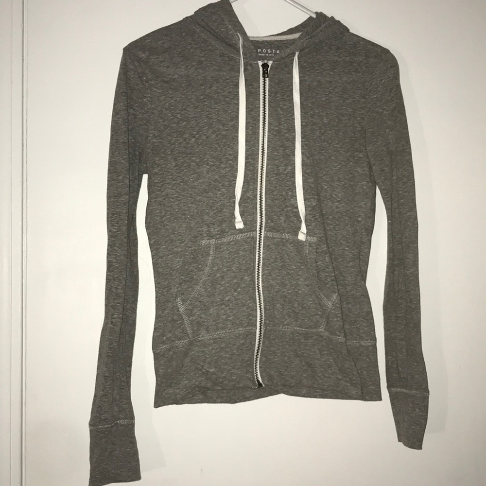 Aeropostale Grey Long Sleeve ZIP Up